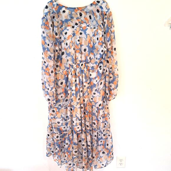 Joie‎ XL Floral Dress Midi Cottage Cottagecore Romantic Summer - Picture 1 of 11